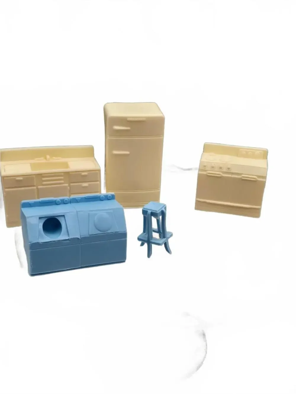 Vtg 1950's dollhouse furniture lot of 41 Pieces Marx Superior Plastic T. Cohn